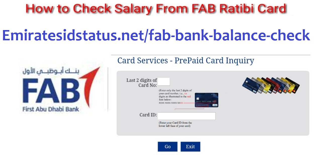 Fab Bank Balance Check Online - Ratibi Card Balance Inquiry Online